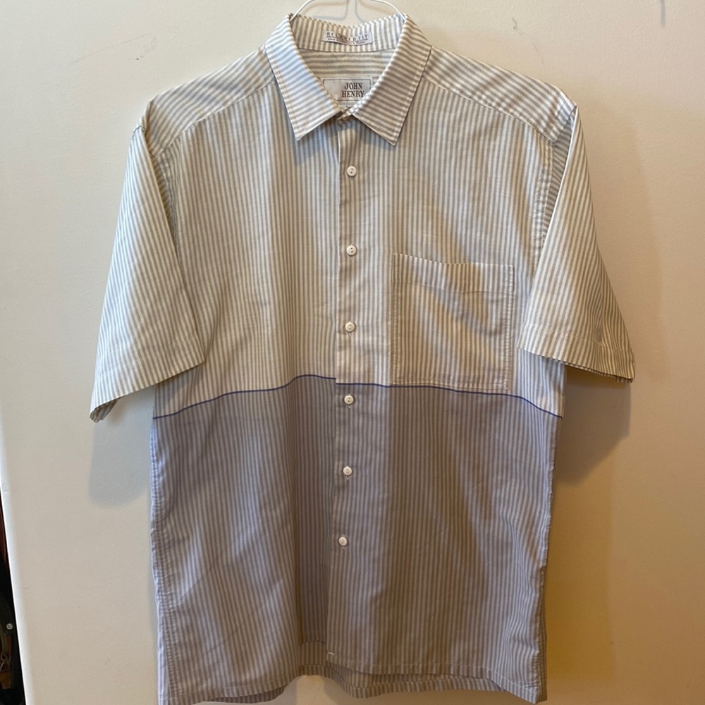 John Henry Men’s Shirt Sleeve Button Up Shirt